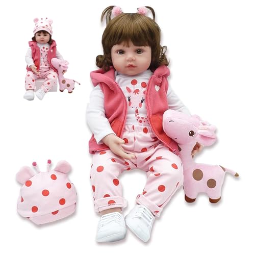 ZIYIUI Reborn Babys 18 Zoll 47cm Weiches Vinyl Silikon Reborn Babys Mädchen Lebensechte Baby Puppen Handgemacht Neugeborenes Baby Spielzeug Geschenk ZIYIUI Reborn Babys 18 Zoll 47cm Weiches Vinyl Silikon Reborn Babys Mädchen Lebensechte Baby Puppen Handgemacht Neugeborenes Baby Spielzeug Geschenk von ZIYIUI