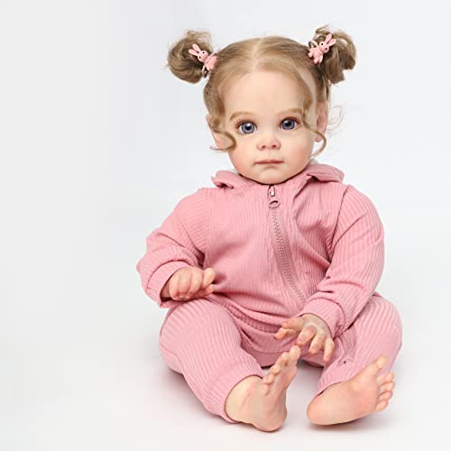 ZIYIUI Reborn Babys 22 Zoll 55cm Handgefertigt Realistische Babypuppen weicher Vinyl Silikon Reborn Baby Mädchen Neugeboren Reborn Puppen Kinderspielzeug ZIYIUI Reborn Babys 22 Zoll 55cm Handgefertigt Realistische Babypuppen weicher Vinyl Silikon Reborn Baby Mädchen Neugeboren Reborn Puppen Kinderspielzeug von ZIYIUI