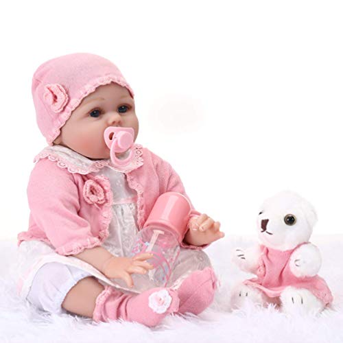 ZIYIUI Reborn Babys Puppen Silikon Mädchen Handgefertigt Reborn Babypuppen Dolls Neugeborenes 22 Zoll Lebensechtes Puppe Junge von ZIYIUI