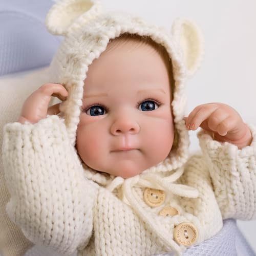 ZIYIUI Reborn Puppe Reborn Babypuppen Mädchen 19 Inches Handgefertigt Waschbar Reborn Babys Weiche Vinyl Körper, Wiedergeboren Babypuppe Sieht Wie EIN echtes Baby (Augen offen Mädchen) von ZIYIUI