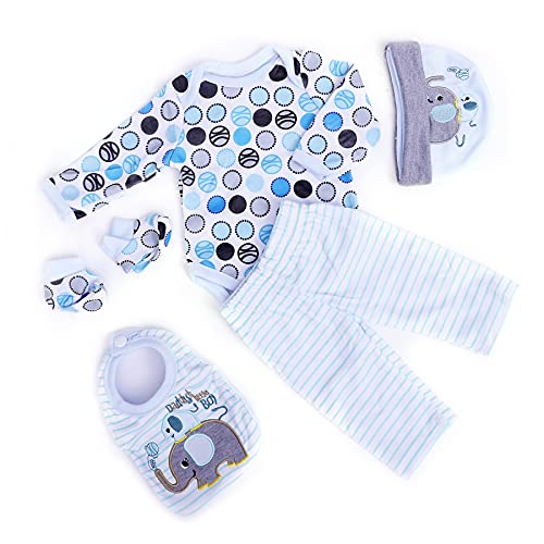 ZIYIUI reborn puppe kleidung für 50 - 55 cm Puppenkleidung für Mädchen Hochwertige NeugeboreneReborn Baby Alle Baumwollkleidung von ZIYIUI