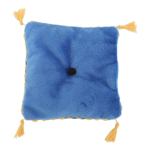 ZIZEV Puppenhaus Miniatur Kissen Multifunktional DIY Verschleißfest Puppenhaus Sofa Bett Zubehör (Blau) von ZIZEV