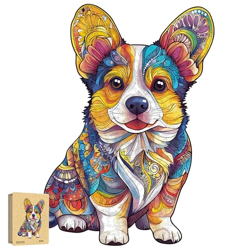 Holzpuzzle Erwachsene, Corgi Einzigartige Holz Puzzle, Tierform Wooden Puzzle Mit Geschenkbox 724pcs-XXL-57 * 75.3 cm Holzpuzzle Erwachsene, Corgi Einzigartige Holz Puzzle, Tierform Wooden Puzzle Mit Geschenkbox 724pcs-XXL-57 * 75.3 cm von ZJFFDKC