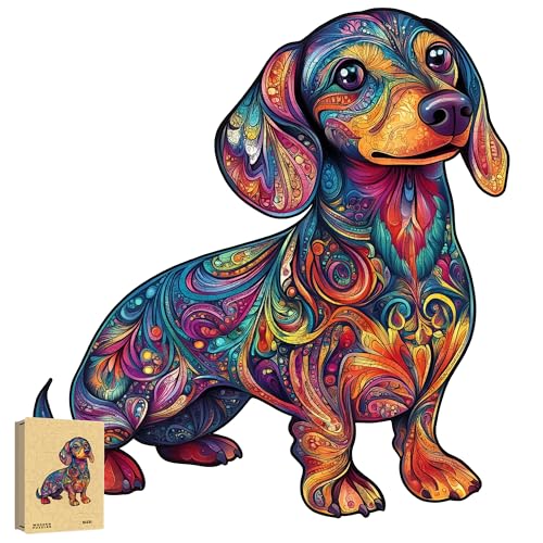 Holzpuzzle Erwachsene, Dachshund Einzigartige Holz Puzzle, Tierform Wooden Puzzle Mit Geschenkbox 386pcs-XL-48.2 * 51.8 cm Holzpuzzle Erwachsene, Dachshund Einzigartige Holz Puzzle, Tierform Wooden Puzzle Mit Geschenkbox 386pcs-XL-48.2 * 51.8 cm von ZJFFDKC