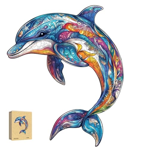 Holzpuzzle Erwachsene, Delphin Einzigartige Holz Puzzle, Tierform Wooden Puzzle Mit Geschenkbox 460pcs-XXL-57 * 69 cm Holzpuzzle Erwachsene, Delphin Einzigartige Holz Puzzle, Tierform Wooden Puzzle Mit Geschenkbox 460pcs-XXL-57 * 69 cm von ZJFFDKC