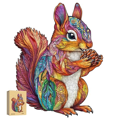 Holzpuzzle Erwachsene, Eichhörnchen Einzigartige Holz Puzzle, Tierform Wooden Puzzle Mit Geschenkbox 313pcs-L-31.2 * 40 cm Holzpuzzle Erwachsene, Eichhörnchen Einzigartige Holz Puzzle, Tierform Wooden Puzzle Mit Geschenkbox 313pcs-L-31.2 * 40 cm von ZJFFDKC