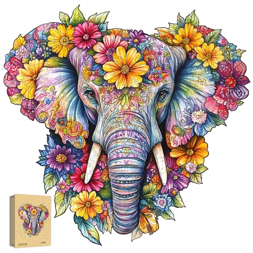 Holzpuzzle Erwachsene, Elefant Einzigartige Holz Puzzle, Tierform Wooden Puzzle Mit Geschenkbox 165pcs-M-29.3 * 28.7 cm Holzpuzzle Erwachsene, Elefant Einzigartige Holz Puzzle, Tierform Wooden Puzzle Mit Geschenkbox 165pcs-M-29.3 * 28.7 cm von ZJFFDKC