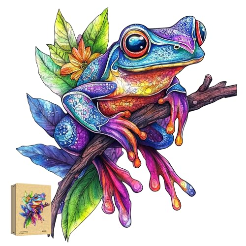 Holzpuzzle Erwachsene, Frosch Einzigartige Holz Puzzle, Tierform Wooden Puzzle Mit Geschenkbox 442pcs-XXL-57 * 60.6 cm Holzpuzzle Erwachsene, Frosch Einzigartige Holz Puzzle, Tierform Wooden Puzzle Mit Geschenkbox 442pcs-XXL-57 * 60.6 cm von ZJFFDKC