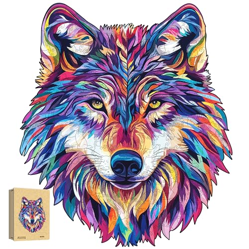 Holzpuzzle Erwachsene, Wolf Einzigartige Holz Puzzle, Tierform Wooden Puzzle Mit Geschenkbox 681pcs-XXL-57 * 65.5 cm Holzpuzzle Erwachsene, Wolf Einzigartige Holz Puzzle, Tierform Wooden Puzzle Mit Geschenkbox 681pcs-XXL-57 * 65.5 cm von ZJFFDKC