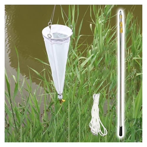 Planktonnetz 112/64 Mikron Planktonnetze für Studenten Feinmaschiges Experimentalnylon Phytoplankton- und Zooplankton-Probenentnahme mit einziehbarer Stange und Probenseil(125 Mesh - 13#) von ZJKXJH