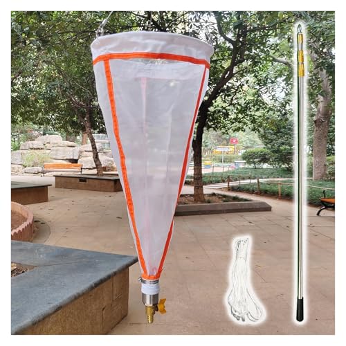 Planktonnetz Plankton-Sammelnetz für Schüler mit Teleskopstange, 112 μm x 64 μm Öffnung Experimentelles Sammeln von feinen Nylonproben für Rädertierchen, mit 5 m Seil(25# - 200 Mesh) von ZJKXJH