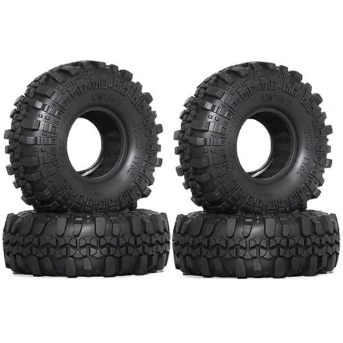 ZJNWTVUH 1/10 RC Crawler 1,9 -Zoll -Gummireifen kompatibel mit verschiedenen Modellen, einschließlich TRX6 RBX10 Wraith II III 90046(4PCS A001) von ZJNWTVUH