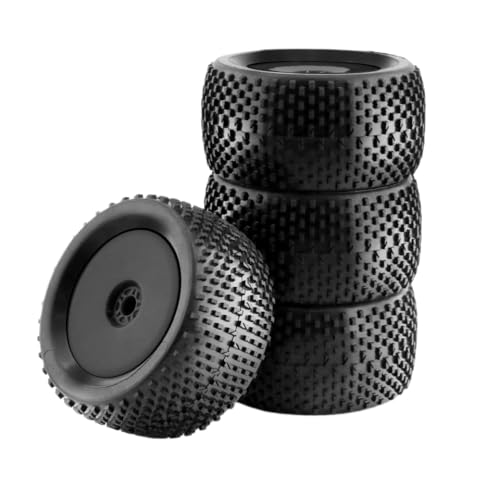 ZJNWTVUH 1/8 Skala -Off -Straßenrennen und Räder 17mm Hex Gummi -Buggy -Reifen kompatibel mit verschiedenen 4WD -Modellen von ZJNWTVUH