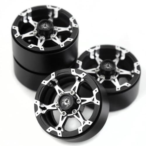 ZJNWTVUH 1,9 Aluminium-Beadlock-Räder 4pcs 26 mm Breite kompatibel mit 1/10 RC-Crawler-Fahrzeugen mit 1/10 Skala von ZJNWTVUH