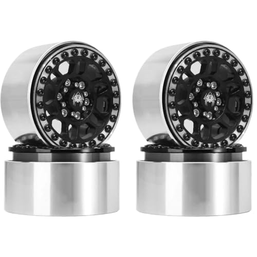 ZJNWTVUH 1,9 Aluminium -Beadlock -Räder Set von 4 Kompatibel mit 1/10 RC -Crawler, die mit verschiedenen Modellen kompatibel sind von ZJNWTVUH
