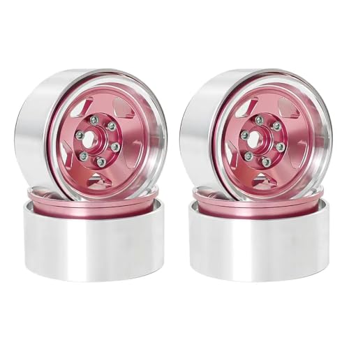 ZJNWTVUH 1,9 Zoll Beadlock Wheel Rim Set 4PCs Kompatibel mit 1:10 RC Crawler kompatibel mit verschiedenen Modellen wie II 90046 III AXI03007(4pcsC) von ZJNWTVUH