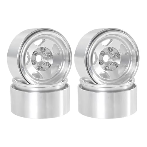 ZJNWTVUH 1,9 Zoll Beadlock Wheel Rim Set 4PCs Kompatibel mit 1:10 RC Crawler kompatibel mit verschiedenen Modellen wie II 90046 III AXI03007(4pcsD) von ZJNWTVUH