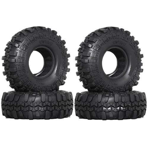 ZJNWTVUH 1.9 Klauenschlammgelände Reifen Kompatibel mit 1/10 RC -Crawler -Fahrzeuge, die mit verschiedenen Modellen kompatibel sind, einschließlich FCX10 Pro UTB18 GEN8 4PCS von ZJNWTVUH