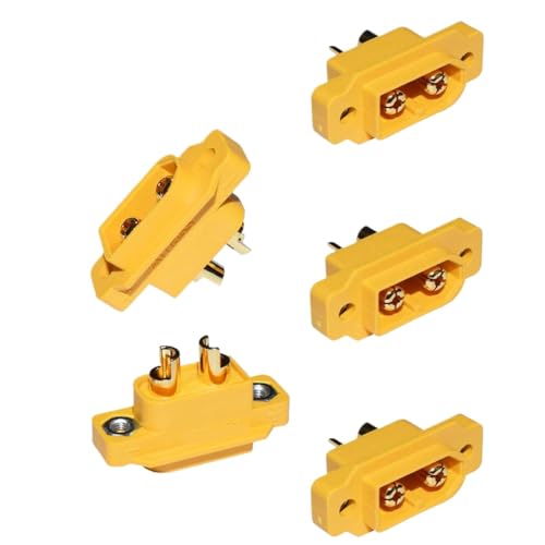 ZJNWTVUH 10 PCs XT60E montierbare XT60E Männliche Steckeranschlüsse mit Schrauben Kompatibel mit kompatible RC -Drohnen und -Rennen ZJNWTVUH 10 PCs XT60E montierbare XT60E Männliche Steckeranschlüsse mit Schrauben Kompatibel mit kompatible RC -Drohnen und -Rennen von ZJNWTVUH