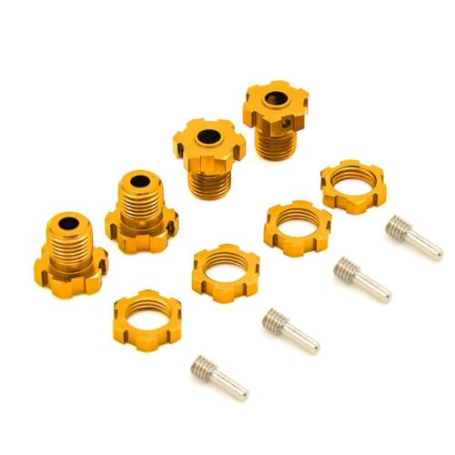 ZJNWTVUH 17 mm Sechskantwäsche-Hub-Set mit E-maxx revo 3.3 5353x kompatibel(Gold) von ZJNWTVUH