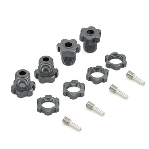 ZJNWTVUH 17 mm Sechskantwäsche-Hub-Set mit E-maxx revo 3.3 5353x kompatibel(Titanium Color) von ZJNWTVUH