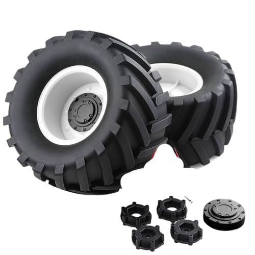 ZJNWTVUH 2pcs 1/8 Skala Gummirreifen mit 17 -mm -Sechskant -Kunststoffrädern, die mit verschiedenen RC -Modellen kompatibel sind(2pcs White) von ZJNWTVUH