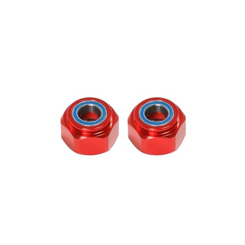 ZJNWTVUH 2pcs 12mm Metallrad-Hex-Hub-Hub-Adapter Kompatibel mit 1/10 RC-Autos, die mit DT03 DT-03-Upgrade-Zubehör kompatibel sind(Red) von ZJNWTVUH