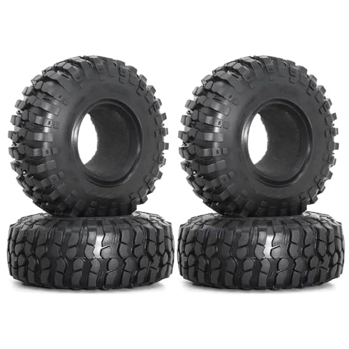 ZJNWTVUH 4 PCs 106 mm 1,9 -Zoll -Gummireifen Kompatibel mit 1/10 RC -Crawler, die mit II III 90046 kompatibel sind von ZJNWTVUH