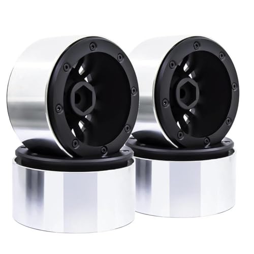 ZJNWTVUH 4PCS 2.2 Peradlock Wheel Wheel Felgen Aluminium Design kompatibel mit 1/10 RC -Rock -Crawlern und verbesserten Teilen Kompatibel mit Verschiedene Modelle von ZJNWTVUH