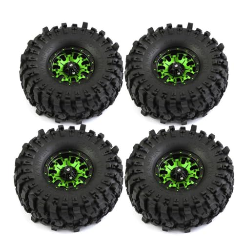 ZJNWTVUH 4pcs 1,9 Peradlock Wheel Rims und Crawler -Reifen kompatibel mit 1:10 RC Crawler -Modellen Gen8 III 90047 CC01(4pcs Green) von ZJNWTVUH
