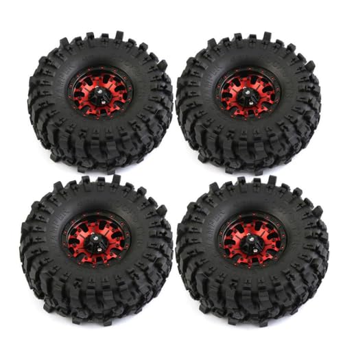 ZJNWTVUH 4pcs 1,9 Peradlock Wheel Rims und Crawler -Reifen kompatibel mit 1:10 RC Crawler -Modellen Gen8 III 90047 CC01(4pcs Red) von ZJNWTVUH