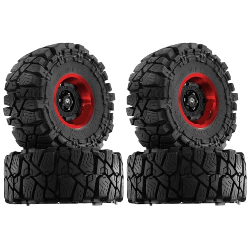 ZJNWTVUH 4pcs 1,9 Perldlock -Räder und -Reifen, die mit 1/10 RC -Crawlern wie III TRX6 CC01 und kompatibel sind von ZJNWTVUH