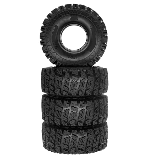 ZJNWTVUH 4pcs 1,9 Zoll 120 mm Gummireifen kompatibel mit 1/10 RC Crawler Cars TRX6 Yikong RC -Fahrzeuge von ZJNWTVUH