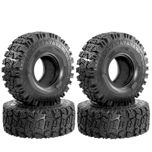 ZJNWTVUH 4pcs 1,9 Zoll weiche Gummireifen Kompatibel mit 1/8 und 1/10 RC -Crawler -Autos, die mit Upgrade -Teilen kompatibel sind von ZJNWTVUH