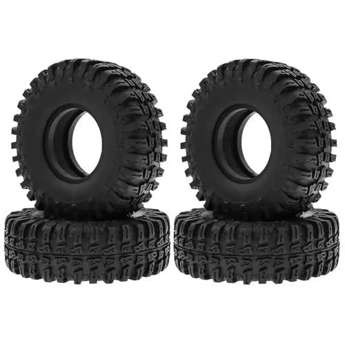 ZJNWTVUH 4pcs 1.9 Gummi -Reifenräder Kompatibel mit 1/10 RC -Crawler -Autos, die mit Trax als II III kompatibel sind von ZJNWTVUH