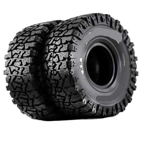 ZJNWTVUH 4pcs 120 mm 1,9 Zoll Gummi -Rockreifen Kompatibel mit 1:10 RC -Crawler -Fahrzeuge mit Gen8 kompatibel von ZJNWTVUH