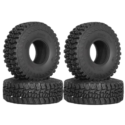 ZJNWTVUH 4pcs 120 mm 1,9 Zoll Gummi -Rockreifen Kompatibel mit 1:10 RC Crawler kompatibel mit 90046 Gen8 und mehr von ZJNWTVUH