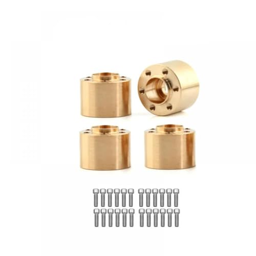 ZJNWTVUH 4pcs 12mm Messingrad Hex -Hub -Adapter -Adapter, kompatibel mit 1,9 2,2 Radrand Kompatibel mit RC -Crawler -Modelle wie(15mm) von ZJNWTVUH