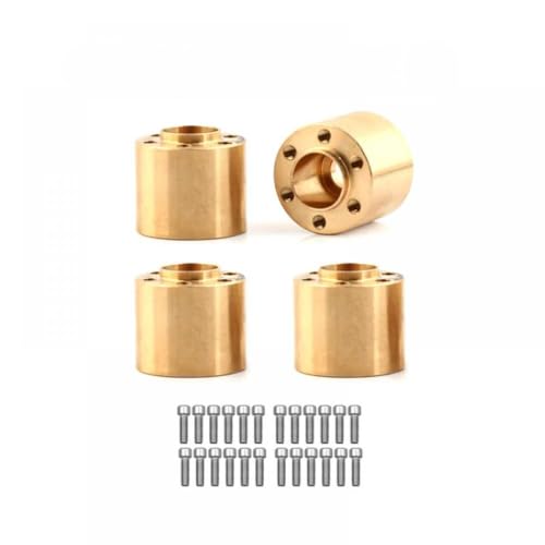 ZJNWTVUH 4pcs 12mm Messingrad Hex -Hub -Adapter -Adapter, kompatibel mit 1,9 2,2 Radrand Kompatibel mit RC -Crawler -Modelle wie(18.5mm) von ZJNWTVUH