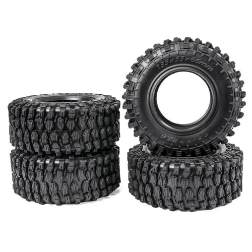 ZJNWTVUH 4pcs 2,6 Zoll Alle Terrain Gummi-Butyl-Drachenklauenreifen Kompatibel mit 1:10 1/8 RC Rock Crawler kompatibel mit TRX-6 R(4pcs 003) von ZJNWTVUH