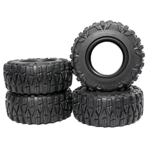 ZJNWTVUH 4pcs 2,6 Zoll Alle Terrain Gummi-Butyl-Drachenklauenreifen Kompatibel mit 1:10 1/8 RC Rock Crawler kompatibel mit TRX-6 R(4pcs 005) von ZJNWTVUH