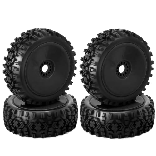 ZJNWTVUH 4pcs Off Road Buggy Tyres 116 mm x 45 mm Kompatibel mit 1/8 RC -Rennwagen mit 17 mm -Hex -Hubs, die mit verschiedenen Modellen kompatibel sind(Black) von ZJNWTVUH
