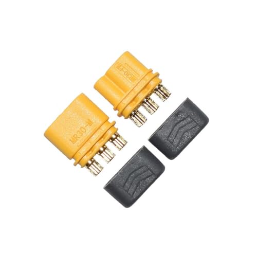 ZJNWTVUH Amass MR30 männlicher weiblicher Stecker Adapter 2 mm Steckergehäuse Kompatibel mit RC Lipo -Verbindungen(20 Pairs MR30) von ZJNWTVUH