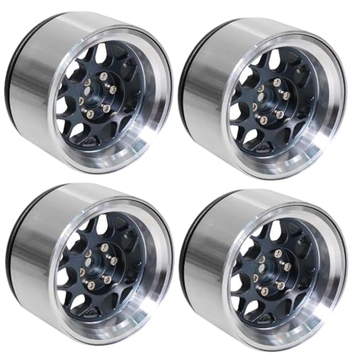 ZJNWTVUH CNC Aluminium 2,2 Zoll Beadlock Wheel Rim kompatibel mit 1/10 RC-Crawler-Modellen wie VS4-10 GEN8 RS RC 122G W1958 von ZJNWTVUH