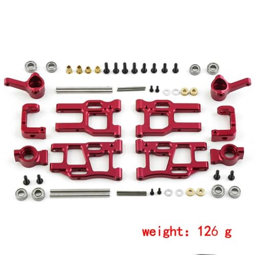 ZJNWTVUH CNC Metal RC Lenering Cup Set Kompatibel mit 1/10 4WD-Buggy-Auto kompatibel mit Racing PTG-2 DIY Accessoires rotes Heck Multi(Red) von ZJNWTVUH