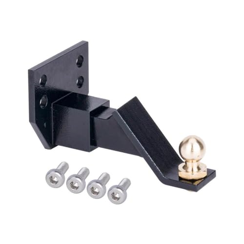 ZJNWTVUH CNC-Metall-Abschleppanhängerhaken-Anhängerkupplungsempfänger Kompatibel mit 1/10 RC Crawler, kompatibel mit verschiedenen Modellen wie TRX6-Teilen(Black) von ZJNWTVUH