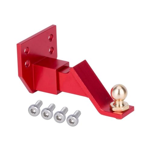 ZJNWTVUH CNC-Metall-Abschleppanhängerhaken-Anhängerkupplungsempfänger Kompatibel mit 1/10 RC Crawler, kompatibel mit verschiedenen Modellen wie TRX6-Teilen(Red) von ZJNWTVUH