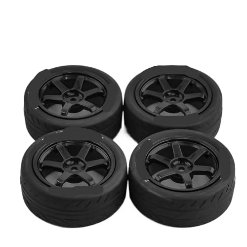 ZJNWTVUH Grip Hot Melt 1Set Tire Wheel 68x27mm Kompatibel mit 1/10 RC-Autos kompatibel mit TT01 TT02 XV01 PTG-2 I Upgrade-Teile(A001) von ZJNWTVUH