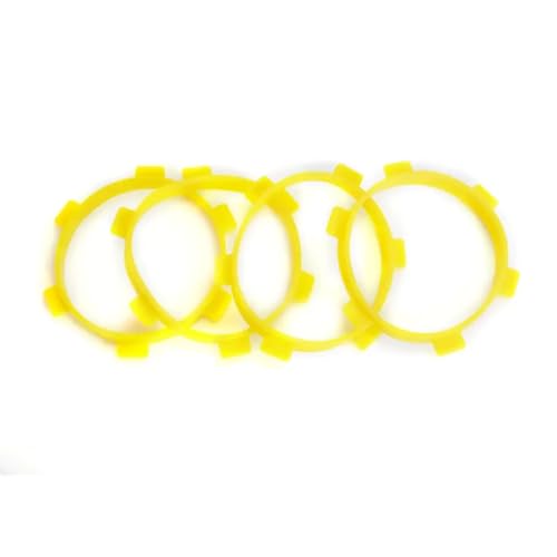 ZJNWTVUH Gummireifen Kompatibel mit RC -Autos 85 -mm -Stick -Montage -Kleberbänder kompatibel mit 1/8 Buggy- und 1/10 Kurzzeit -Zubehör -Tools(Yellow 4pcs) von ZJNWTVUH