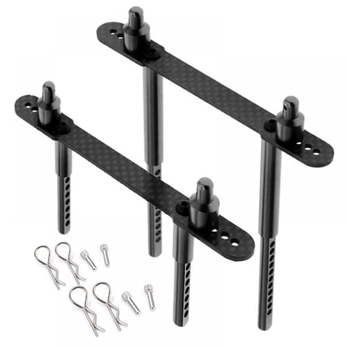 ZJNWTVUH METALSCHAFTSPRANDE- UND Habe KÖRPERPOST -MOUNTS Kompatibel mit 1/10 RC -Crawler -Fahrzeuge kompatibel mit II 90046 90047(Front and Rear Black) von ZJNWTVUH